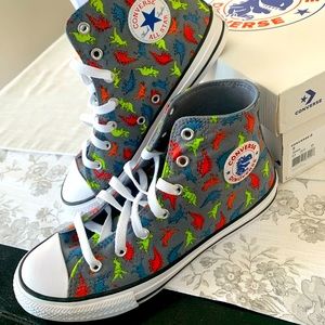5Y Gray Dinosaur Chuck Taylor Converse